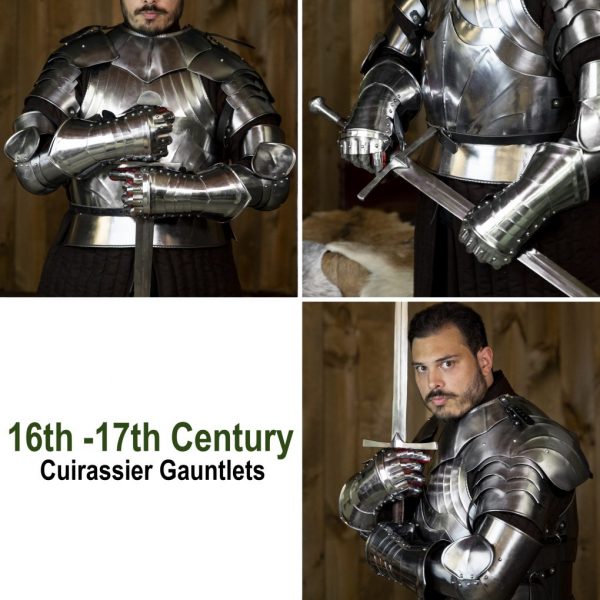16th-17th century cuirassier Gauntlets 16 gauge