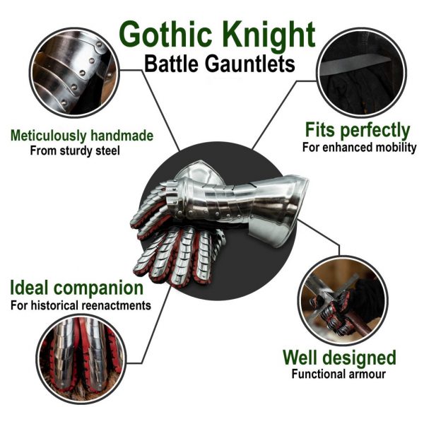 16th-17th century cuirassier Gauntlets 16 gauge