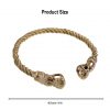 Viking Fenrir Wolf Torc Pure Solid Brass Neck Ring