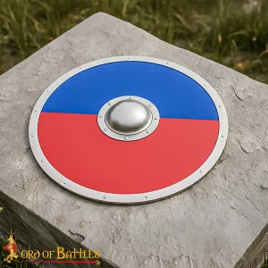 Anglo Saxon Shield - Wooden Round Shield with Steel Umbo