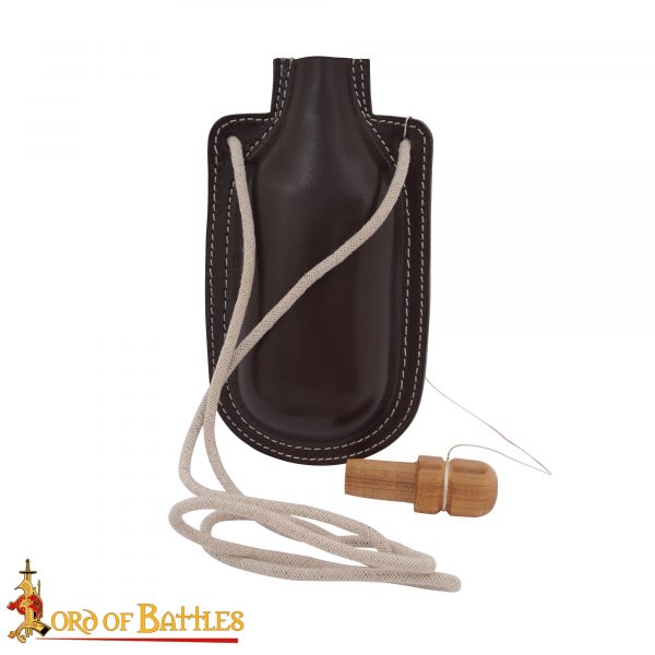 Genuine Leather Bottle Bag Medieval Style Bottle Bag - Image 5