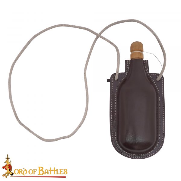 Genuine Leather Bottle Bag Medieval Style Bottle Bag - Image 6