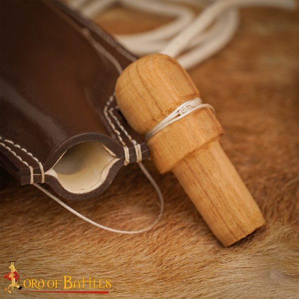 Genuine Leather Bottle Bag Medieval Style Bottle Bag - Image 7