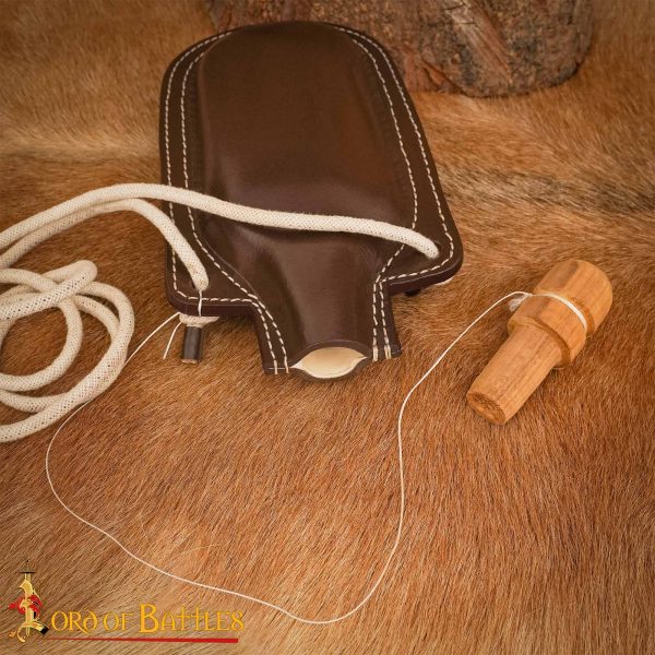 Genuine Leather Bottle Bag Medieval Style Bottle Bag - Image 4