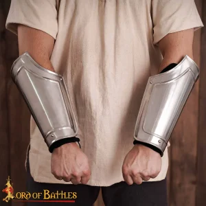 Medieval Fantasy Simple Bracers, Polish - 18 Gauge