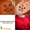 Antiqued Brass Button 8704 6pcs 6