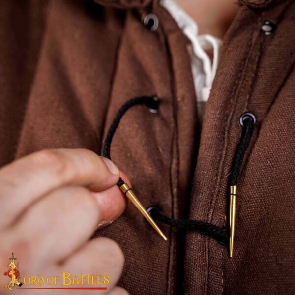 Pure Brass Aiglets with Black Cotton Strings - Image 2