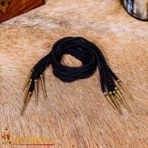Pure Brass Aiglets with Black Cotton Strings