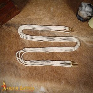 Medieval Pure Brass Aiglets Fabric Ecru Strings Ideal Clothing Accessory