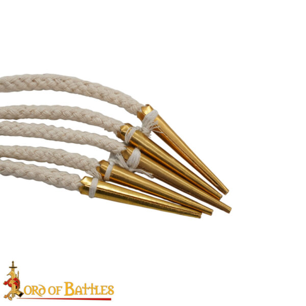 Medieval Pure Brass Aiglets Fabric Ecru Strings Ideal Clothing Accessory - Image 5