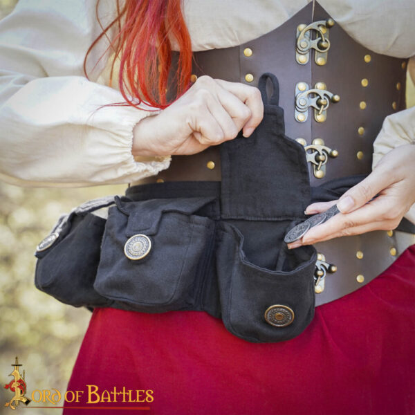 Eldric ‘The Adventurer’ Cotton Canvas Bag with Four Pouches - Image 9