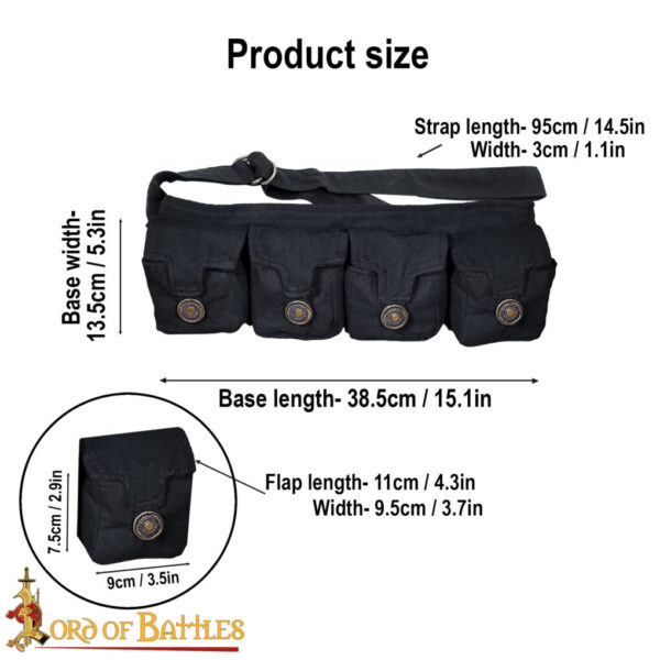 Eldric ‘The Adventurer’ Cotton Canvas Bag with Four Pouches - Image 10