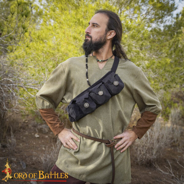 Eldric ‘The Adventurer’ Cotton Canvas Bag with Four Pouches - Image 12