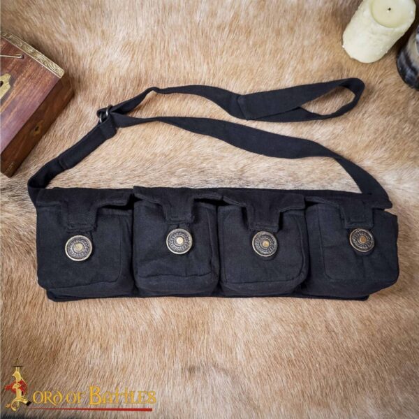 Eldric ‘The Adventurer’ Cotton Canvas Bag with Four Pouches - Image 2