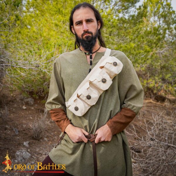 Eldric ‘The Adventurer’ Cotton Canvas Bag with Four Pouches - Image 3