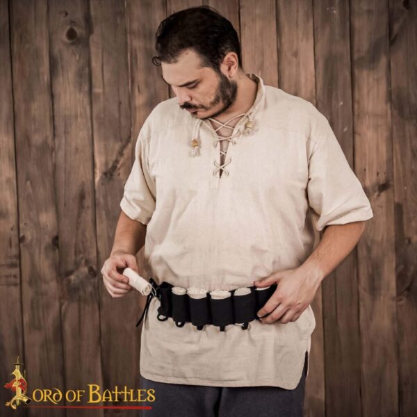 Medieval Multi Pouch Cotton Canvas Belt - Image 7