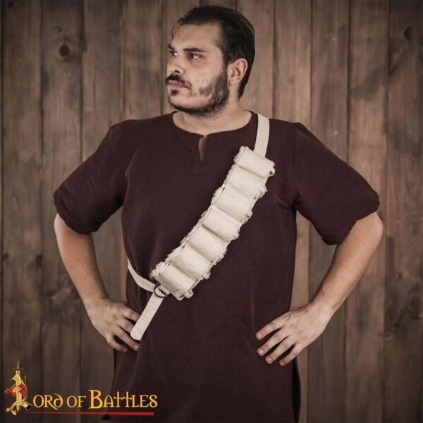 Medieval Multi Pouch Cotton Canvas Belt - Image 10