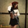Gothic Leather Skirt 26024BK 4