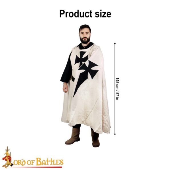 Teutonic Knights Hooded Cape Sturdy Canvas Cotton Cape - Image 3