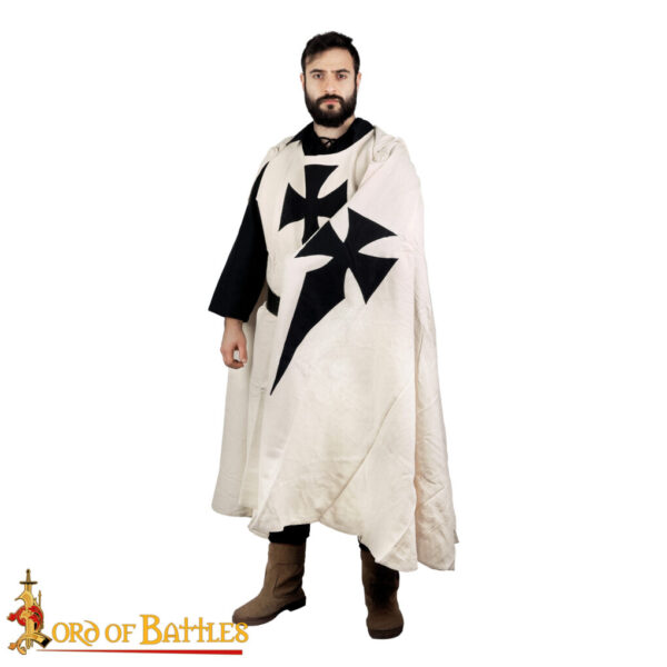 Teutonic Knights Hooded Cape Sturdy Canvas Cotton Cape - Image 4