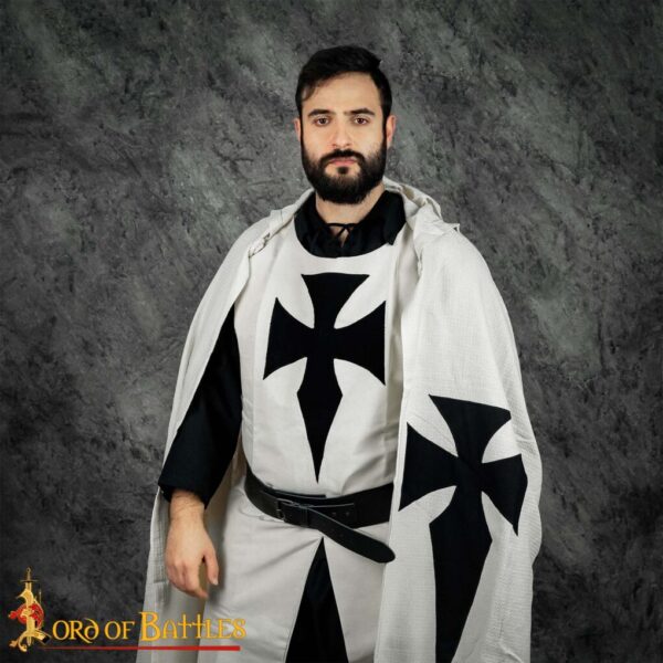 Teutonic Knights Hooded Cape Sturdy Canvas Cotton Cape - Image 6