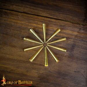 Medieval Pure Solid Brass Aiglets Set of 10, 3.8cm