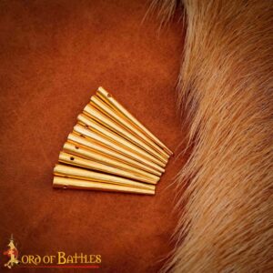 Medieval Pure Solid Brass Small Aiglets Set of 10, 3.6cm