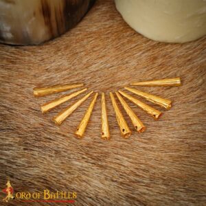 Medieval Ornate Pure Solid Brass Aiglets Set of 10