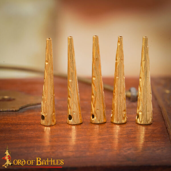 Medieval Ornate Pure Solid Brass Aiglets Set of 10 - Image 6