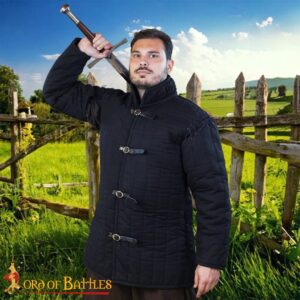 Medieval Padded Gambeson (Type 1) with front Buckles - Perfect for LARP, Medieval Events, and Renfairs