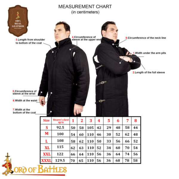 Medieval Padded Gambeson (Type 3) with Side Buckles - Perfect for LARP, Medieval Events, and Renfairs - Image 9
