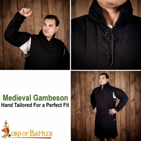 Medieval Padded Gambeson (Type 3) with Side Buckles - Perfect for LARP, Medieval Events, and Renfairs - Image 13