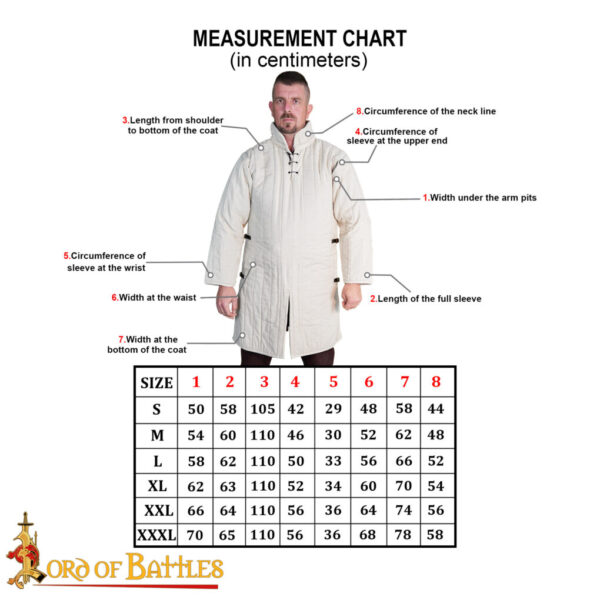 Medieval Padded Gambeson (Type 3) with Side Buckles - Perfect for LARP, Medieval Events, and Renfairs - Image 4