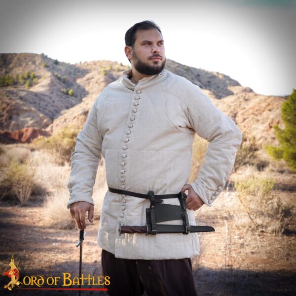 Medieval 14th Century Padded Gambeson (Type 6) with Buttoned Front - Image 3