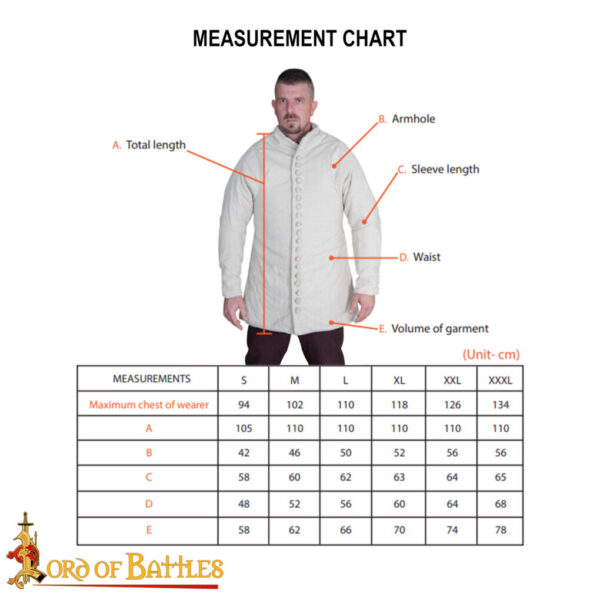 Medieval 14th Century Padded Gambeson (Type 6) with Buttoned Front - Image 4