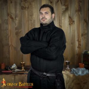 Medieval 13th Century Padded Gambeson (Type 8) with Closed Collar