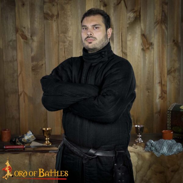 Medieval 13th Century Padded Gambeson (Type 8) with Closed Collar