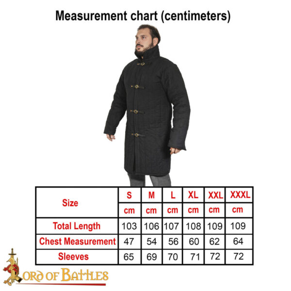 Medieval Front Opened Padded Gambeson (Type 10) Handmade from Canvas Cotton - Image 9