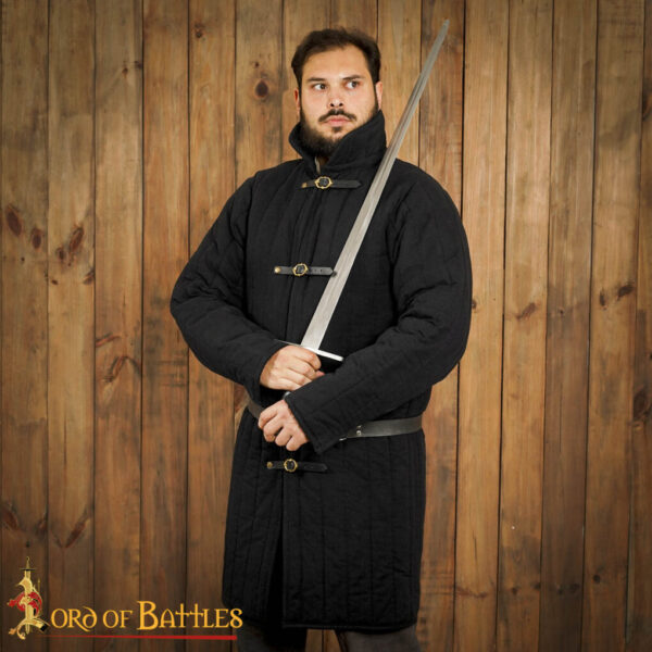 Medieval Front Opened Padded Gambeson (Type 10) Handmade from Canvas Cotton - Image 2