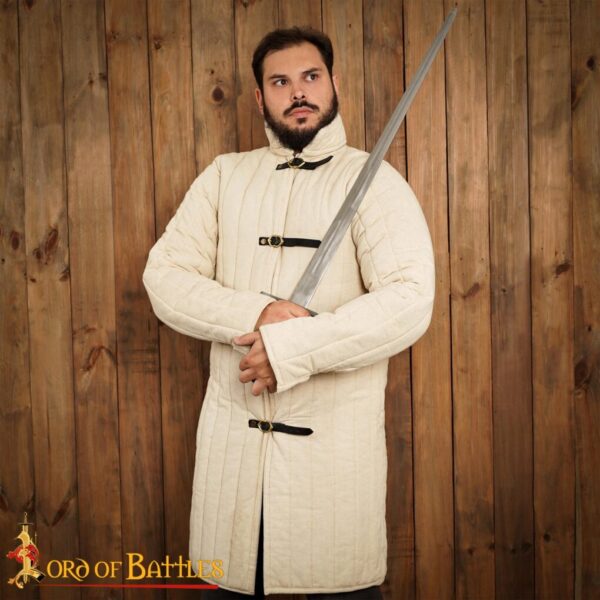 Medieval Front Opened Padded Gambeson (Type 10) Handmade from Canvas Cotton - Image 3