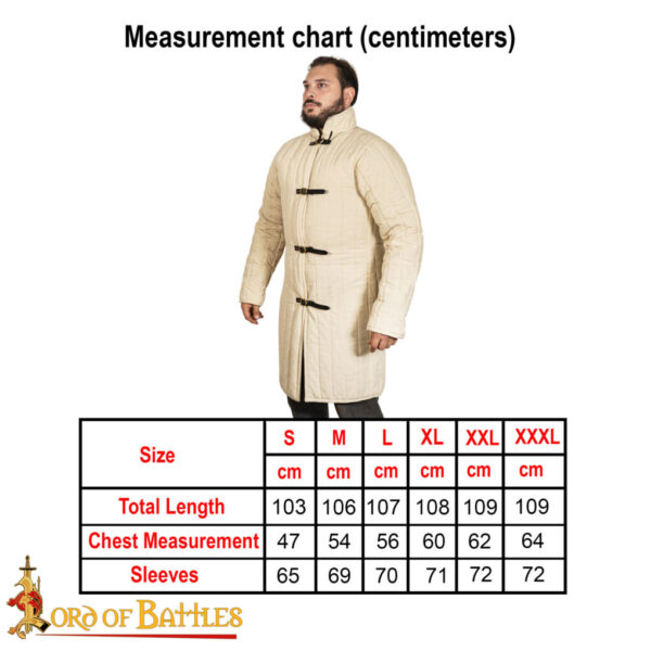 Medieval Front Opened Padded Gambeson (Type 10) Handmade from Canvas Cotton - Image 4