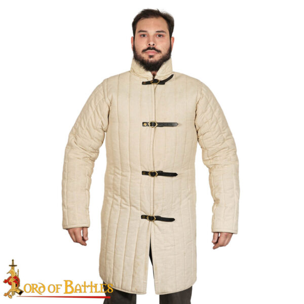 Medieval Front Opened Padded Gambeson (Type 10) Handmade from Canvas Cotton - Image 5