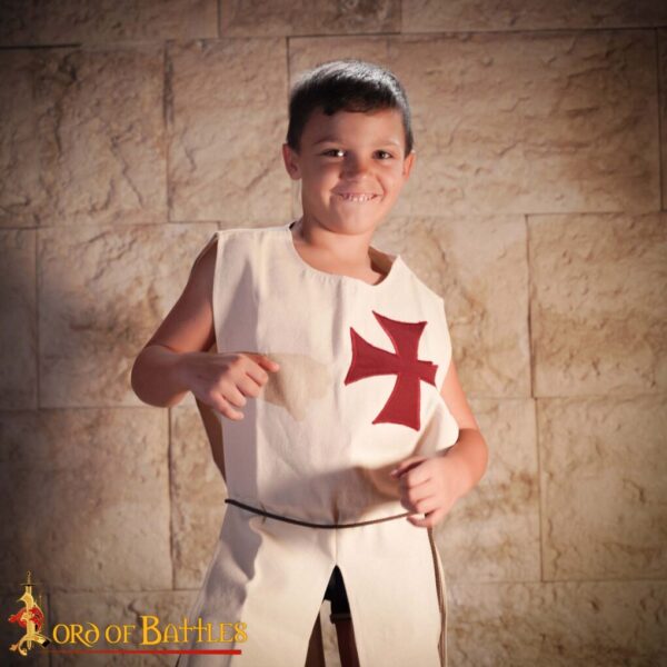 Medieval Templar Cotton Surcoat Tabard for Juniors - Image 2