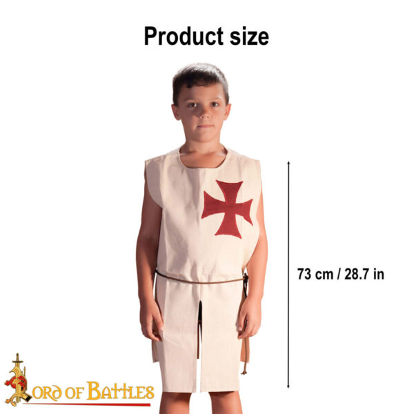 Medieval Templar Cotton Surcoat Tabard for Juniors - Image 3