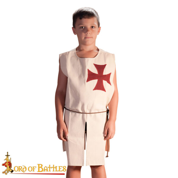 Medieval Templar Cotton Surcoat Tabard for Juniors - Image 4