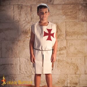 Medieval Templar Cotton Surcoat Tabard for Juniors