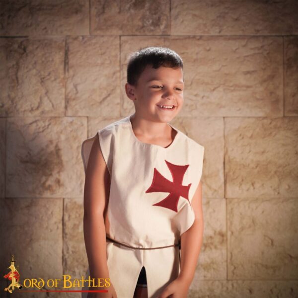 Medieval Templar Cotton Surcoat Tabard for Juniors - Image 5