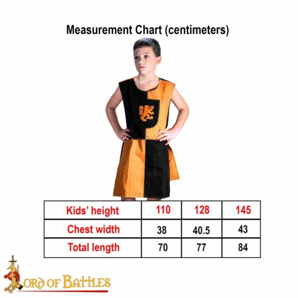 Heraldic Surcoat Tabard with Scottish Rampant Lion Design for Kids and Adults - Image 3