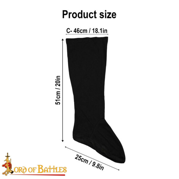 Handcrafted Medieval Lady Hose Pair Cotton Canvas Accessory - Image 3