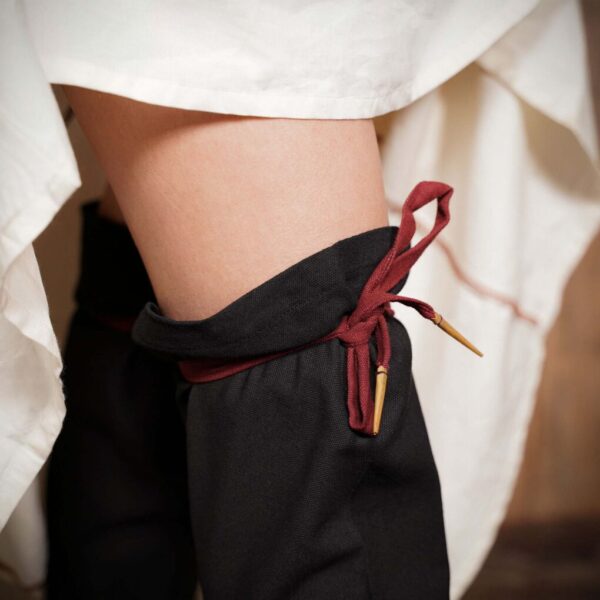 Handcrafted Medieval Lady Hose Pair Cotton Canvas Accessory - Image 6